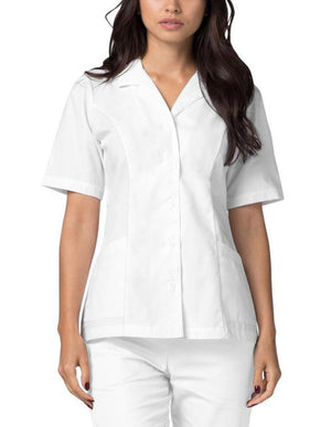 Adar Universal Women's Lapel Collar Buttoned Scrub Top
