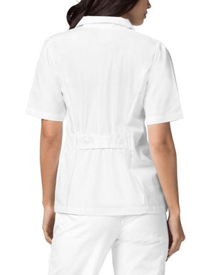 Adar Universal Women's Lapel Collar Buttoned Scrub Top