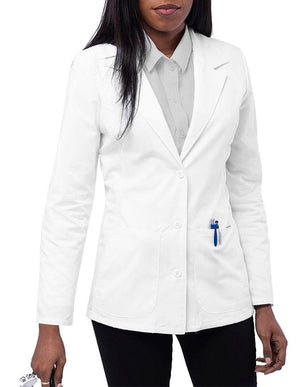 Adar Universal 28 Inch Womenās Consultation Coat - White