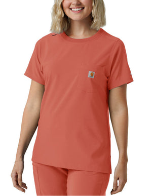 Carhartt Force Cross-Flex Women's Crew Neck Scrub Top
