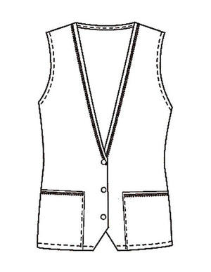 Cherokee Women's Two Pocket Button Front Medical Vest