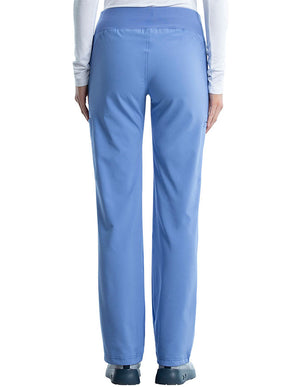Cherokee iFlex Women Mid Rise Straight Leg Petite Pull-on Pant