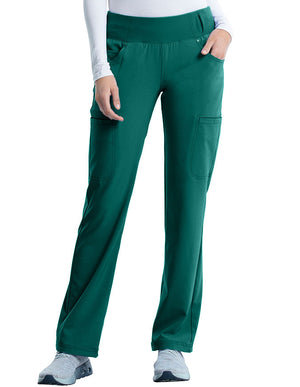 Cherokee iFlex Women Mid Rise Straight Leg Tall Pull-on Pant