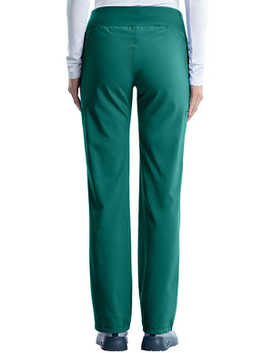 Cherokee iFlex Women Mid Rise Straight Leg Tall Pull-on Pant