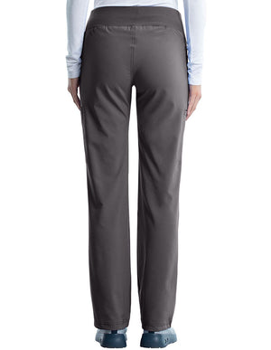Cherokee iFlex Women Mid Rise Straight Leg Pull-on Pant