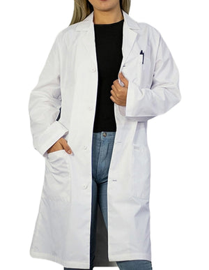 HeedFit Unisex Classic Long White Lab Coat