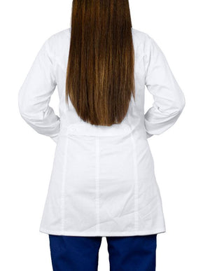 Free Embroidery HeedFit Women's Two Pocket 35 Inches White Medical Lab Coat