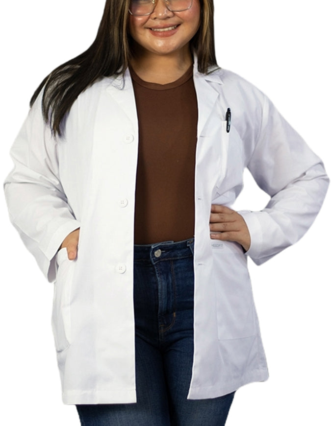 HeedFit 31 Inches Three Pockets Lab Coat For Unisex