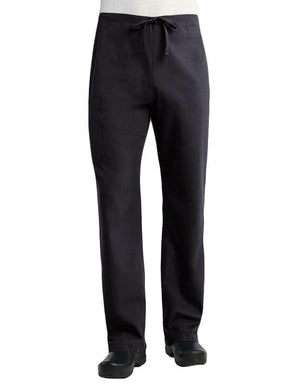 Maevn Red Panda Unisex Drawstring Straight Leg Scrub Pant - Black