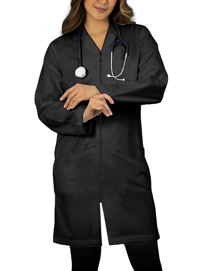 Panda Uniforms Unisex 37 Inches No Pocket Zip Front Lab Coat