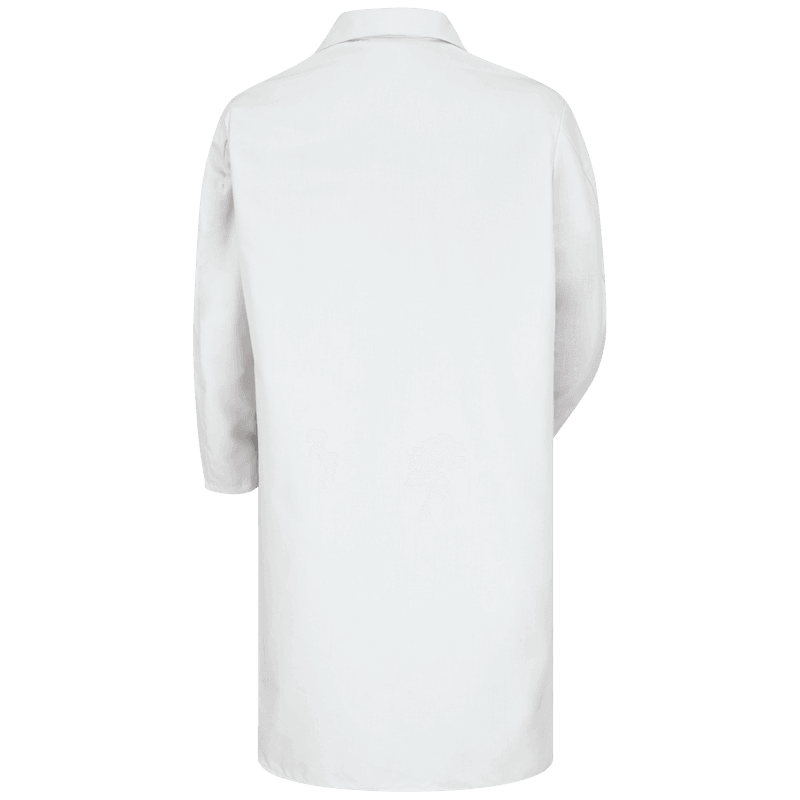 Red Kap 41.5 inch Three Pockets Four Gripper Men Medical Lab Coat - White
