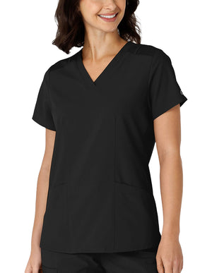 Wink W123 Women's Flex-n-Reach Side Panel V-Neck Scrub Top