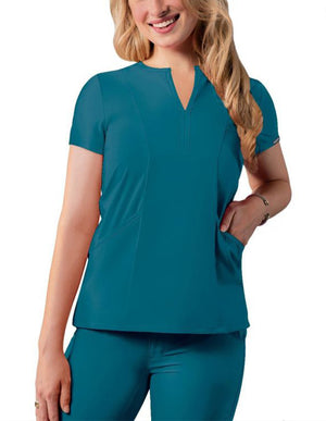 Adar Addition Women's Notched V-neck Scrub Top