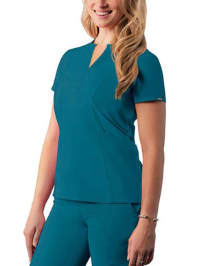 Adar Addition Women's Notched V-neck Scrub Top