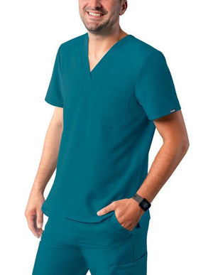 Adar Addition Men's Classic V-Neck Scrub Top