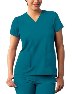 Adar Addition Women's Modern V-Neck Scrub Top