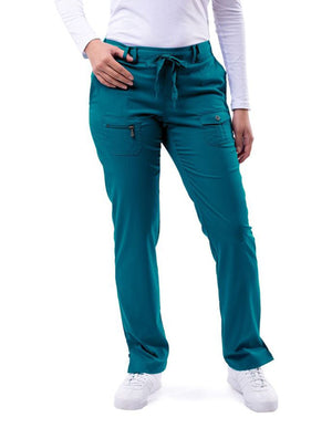 Adar PRO Women's Slim Fit 6 Pocket Petite Scrub Pant