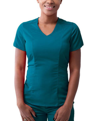 Adar PRO Women's Modern V-Neck Scrub Top