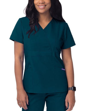 Adar Sivvan Womenβs Mock Wrap Scrub Top