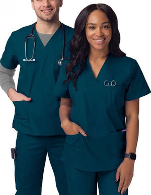 Adar Sivvan Unisex V-Neck 3 Pocket Scrub Top