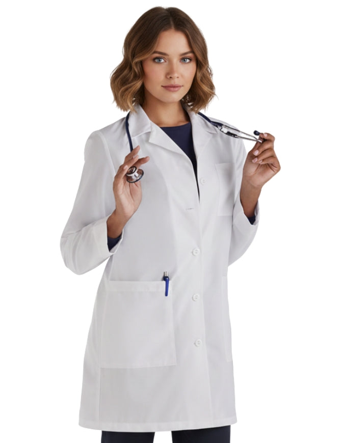 Labcoat HQ Women 35 Inch Four Pocket Medical Lab Coat