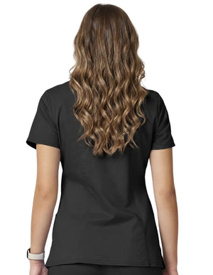Free Embroidery HeedFit Women's 3-Pocket Mock Wrap Scrub Top