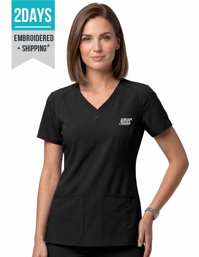 Free Embroidery HeedFit Women's Side Pocket Scrub Top