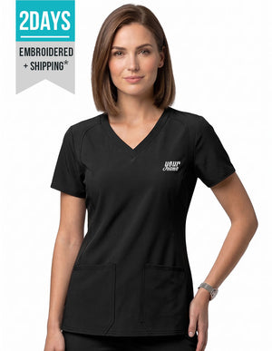 Free Embroidery HeedFit Women's Side Pocket Scrub Top