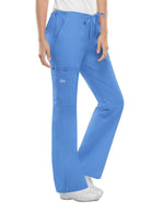 Cherokee Workwear Womens Petite Drawstring Pants - Ciel Blue