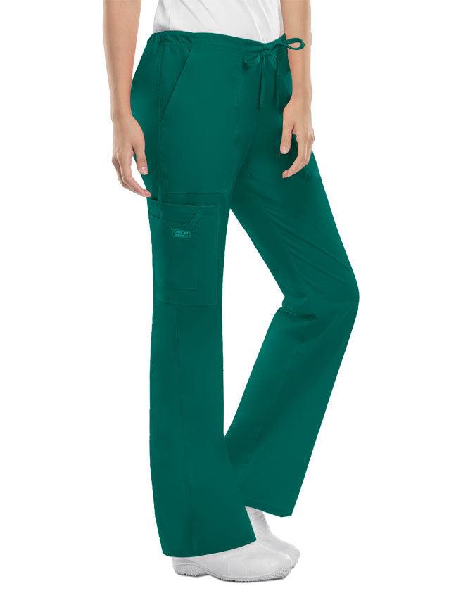 Cherokee Women's Drawstring Scrub Pants - Hunter Green Medical Workwear Pant 4101