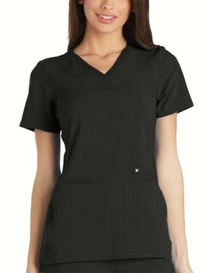 Cherokee iflex Women's V-Neck Knit Panel Top