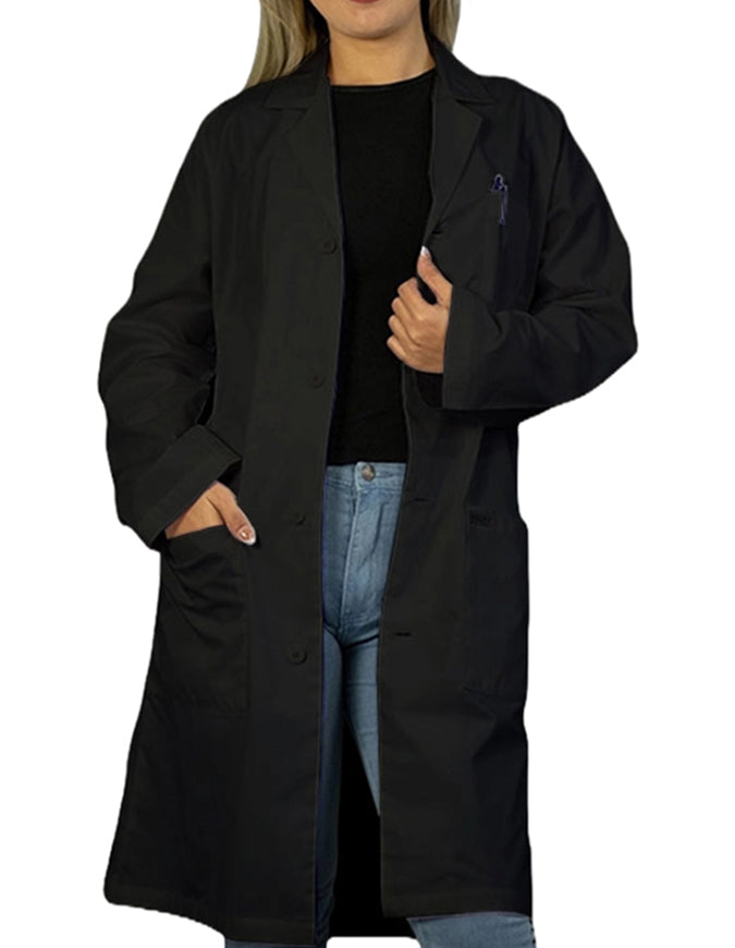 Black Lab Coat Black Medical Jacket Adar Universal Lab Coat For