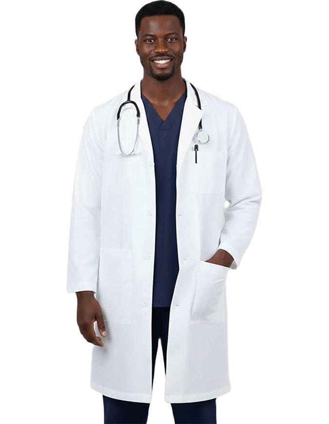 HeedFit 40 Inches Unisex Long Lab Coat with Inner Pocket