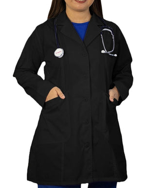 Heedfit Women's Two Pocket 35 Inches White Medical Lab Coat