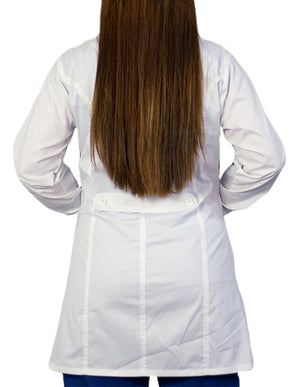 Heedfit Women's Two Pocket 35 Inches White Medical Lab Coat