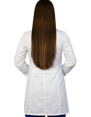 HeedFit Women's Two Pocket 35 Inches White Medical Lab Coat