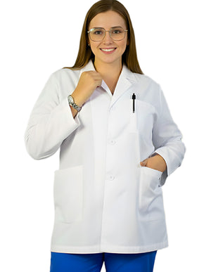 HeedFit 31 Inches Three Pockets Lab Coat For Unisex