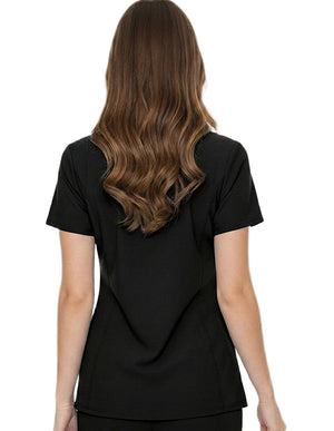 HeedFit Women's Shaped Shoulder Seam V-Neck Scrub Top