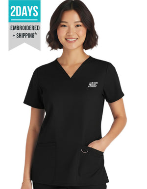 Free Embroidery HeedFit Women's V-Neck Scrub Top