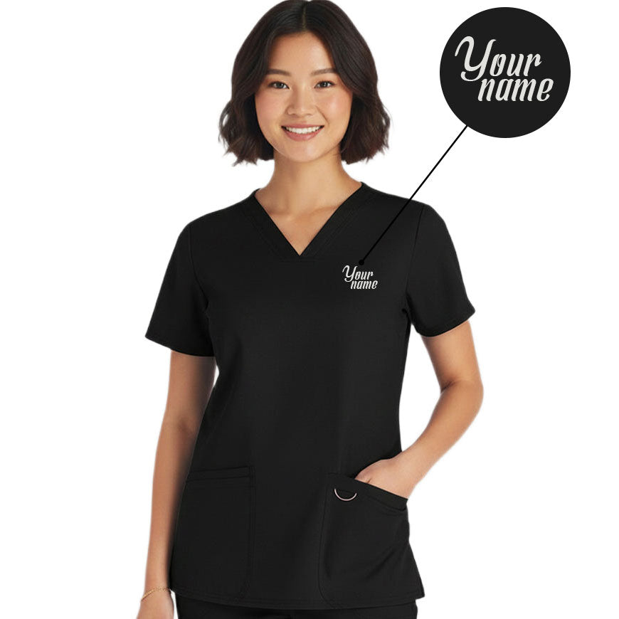Free Embroidery HeedFit Women's V-Neck Scrub Top