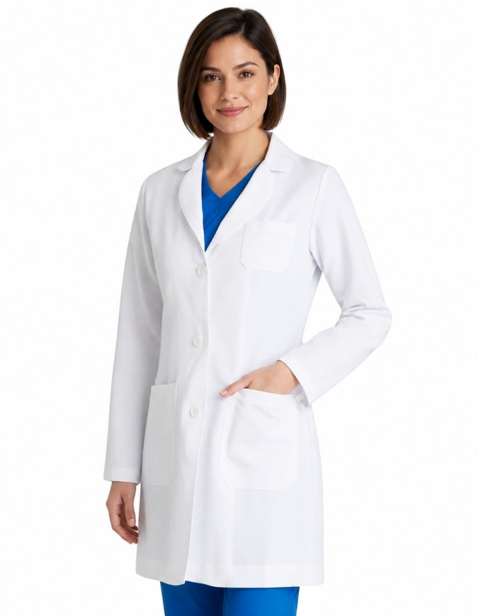Labcoat HQ Women's 32 Inch Three Pocket Cotton Lab Coat