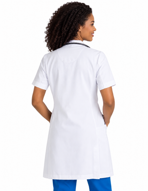 Labcoat HQ Women's 4-Pocket 35 Inch Short Sleeve Lab Coat