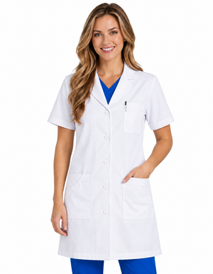 Labcoat HQ Women's 36" Slim-Fit Short Sleeve Lab Coat
