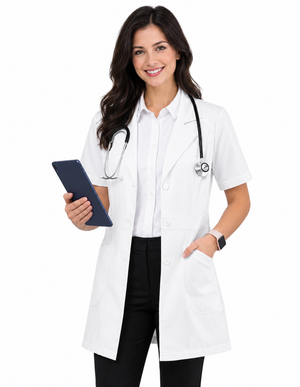 Labcoat HQ Women's 32" Perfection Short Sleeve Lab Coat