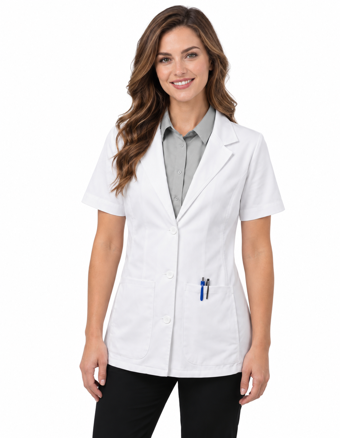 Labcoat HQ Women's 28 Inch Consultation Short Sleeve Lab Coat