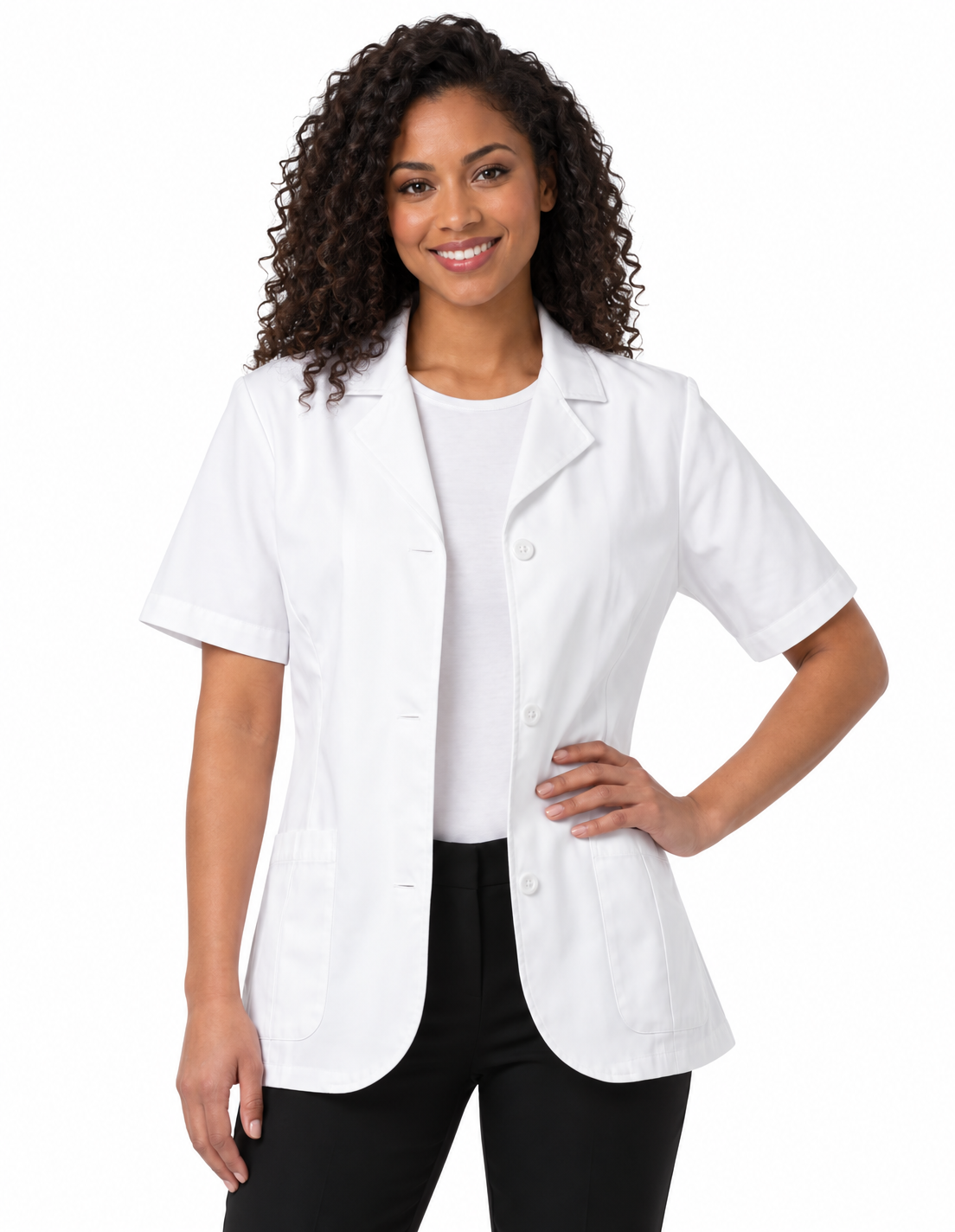 Labcoat HQ 29 Inches Ladies Short Sleeve Lab Coat