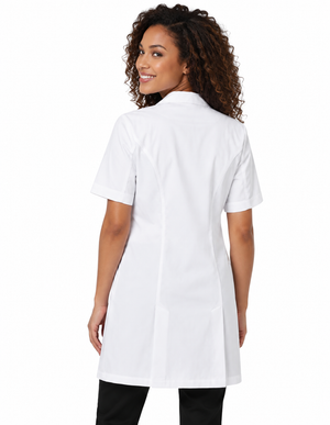 Labcoat HQ Women's 35 inch Stand Up Collar Short Sleeve Labcoat