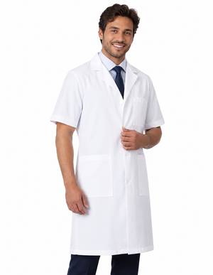 Labcoat HQ 38" iPad Pocket Men's Short Sleeve Lab Coat