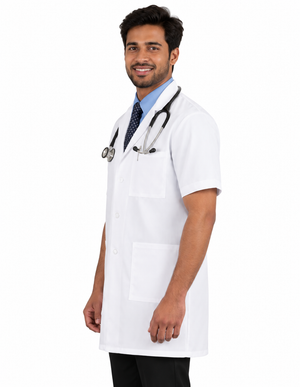 Labcoat HQ 30 Inch Men's Consultation Short Sleeve Lab Coat