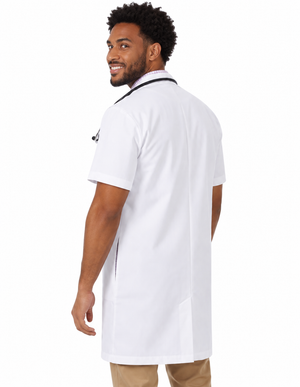 Labcoat HQ 38 Inch Men's Long Medical Short Sleeve Lab Coat